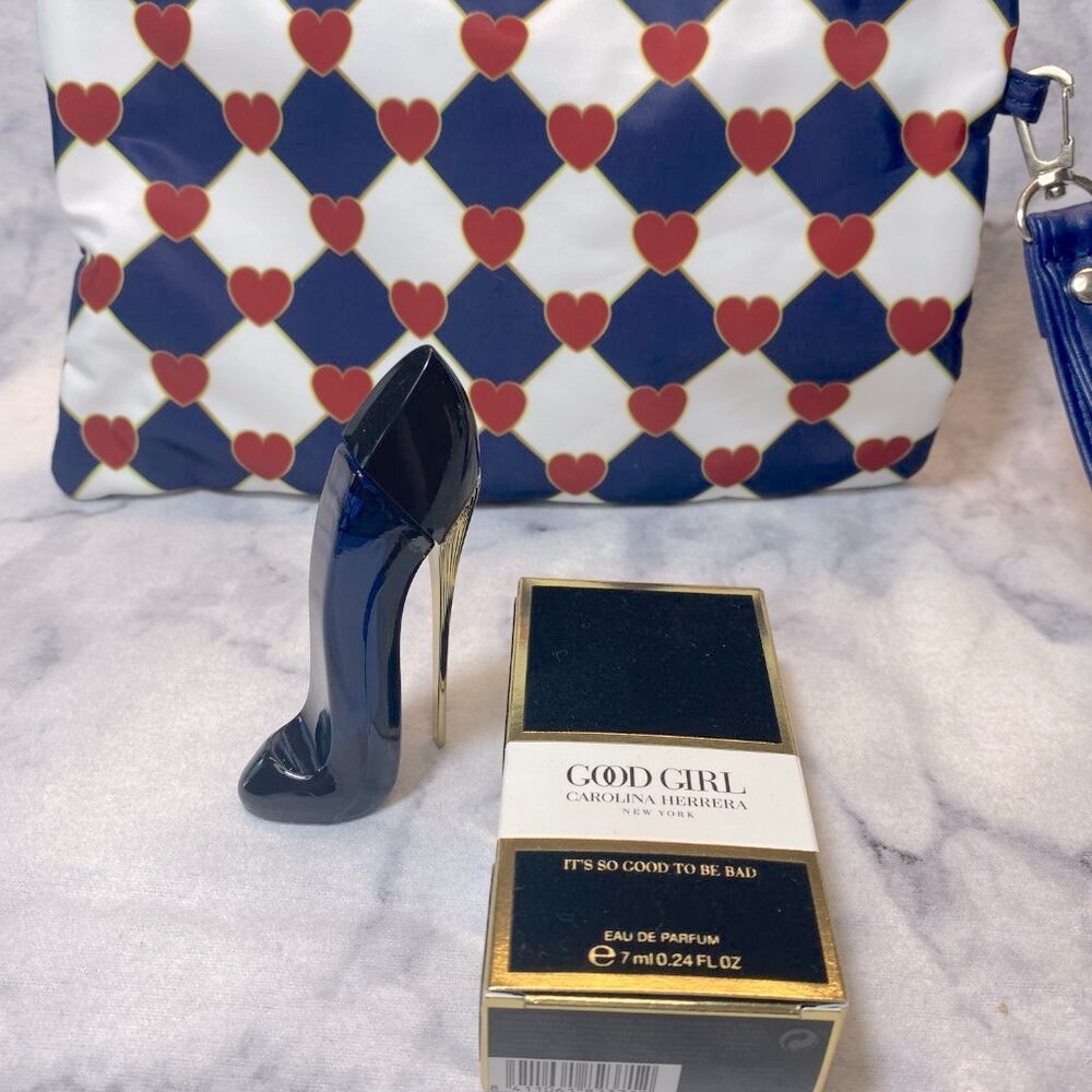 Carolina Herrera Good Girl Set-EDP Vanilla-Pouch&Mini 7ml,0.24oz-2pc-BOXED-NEW - Picture 3 of 14